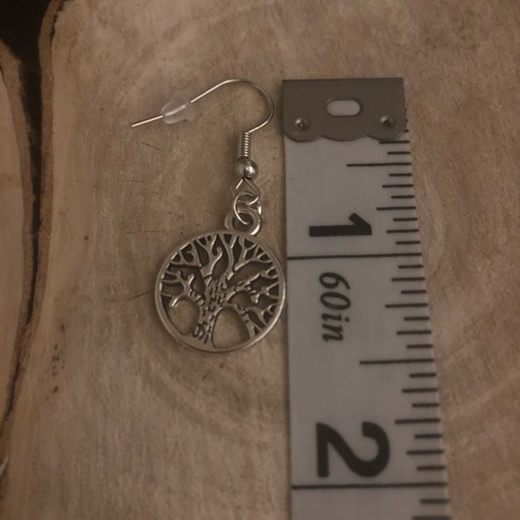 Handmade Brand New Silver Tree Of Life Earrings - Picture 3 of 4
